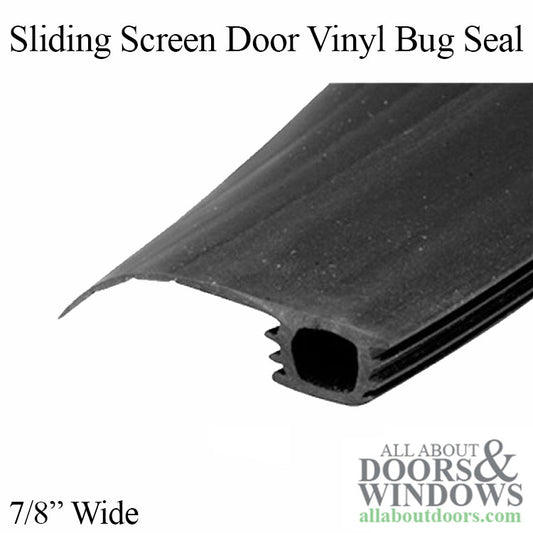 Vinyl Bug Seal for Sliding Screen Door, Black - Sold by the foot