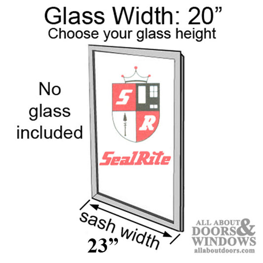 SealRite Primed wood casement sash 20" width (glass width); glass not included