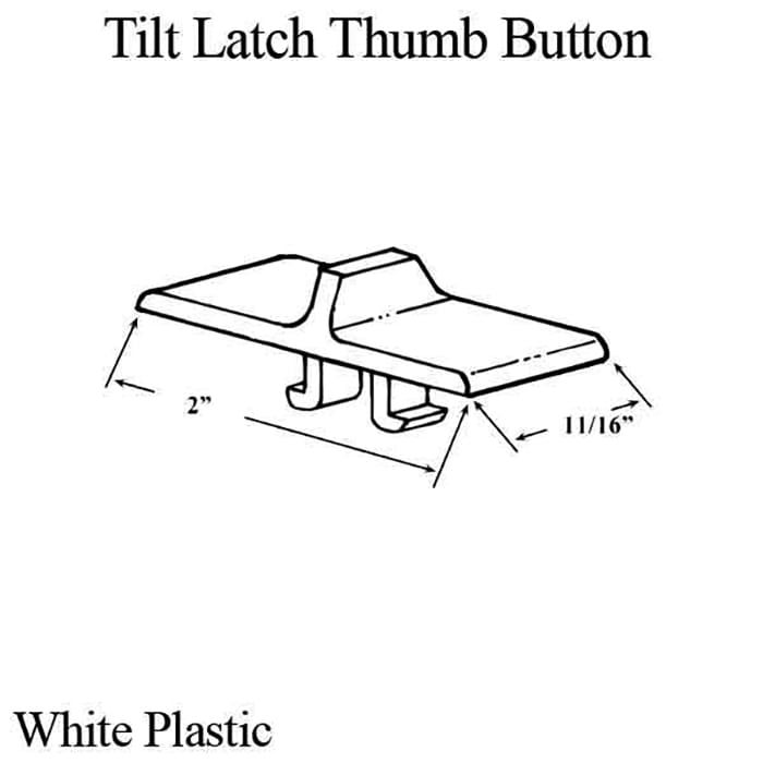 Thumb Button - White Plastic - Thumb Button - White Plastic