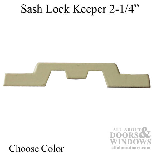 Sash Lock Keeper with 2-1/4 Inch Screw Hole Spacing - Sash Lock Keeper with 2-1/4 Inch Screw Hole Spacing