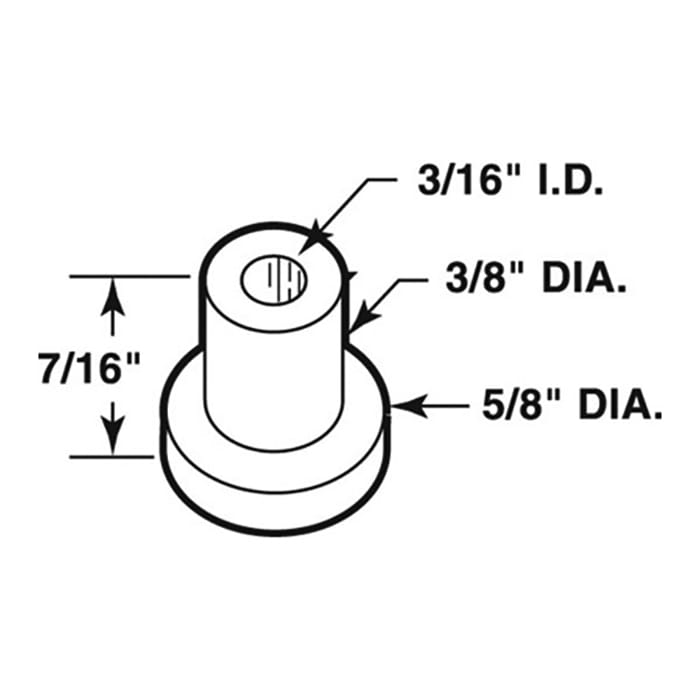 Pin Cap / Guide, 3/16 I.D., Nylon Replacement -  Each - Pin Cap / Guide, 3/16 I.D., Nylon Replacement -  Each