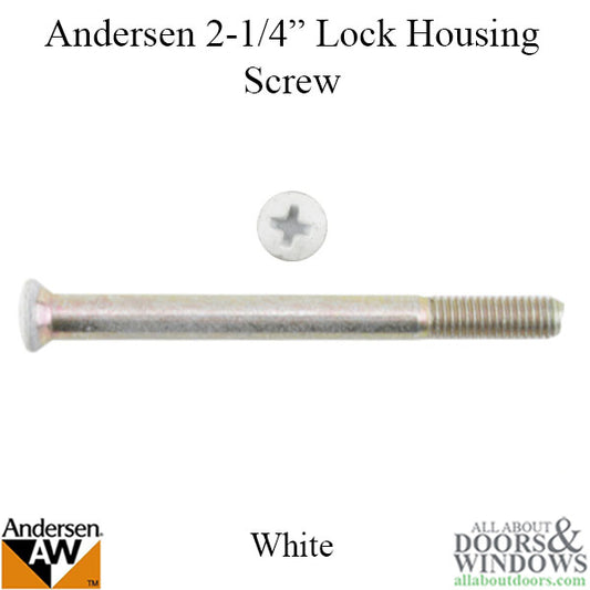 Andersen Tribeca Frenchwood Gliding Door Screw for Keyed Lock Housing, White