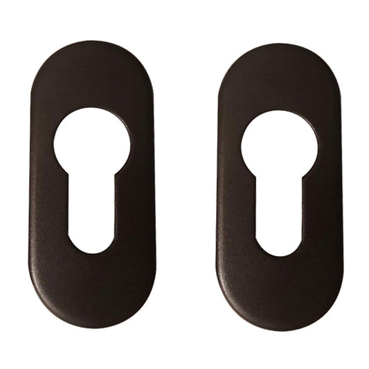 Euro Profile Key Cylinder Cover Escutcheon Plate - Rustic Umber