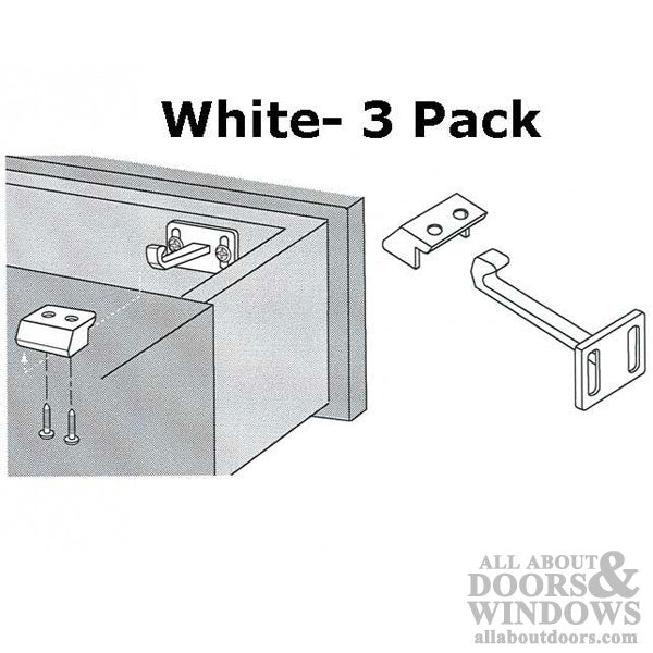 Cabinet Catches with Hooks Plastic Sold in 3 Pack - Cabinet Catches with Hooks Plastic Sold in 3 Pack