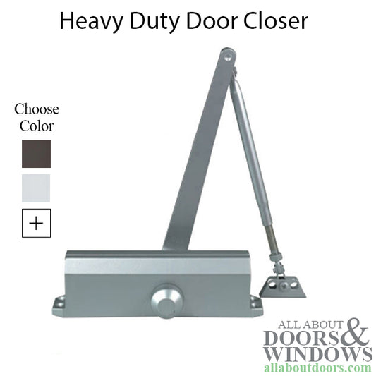 Heavy Duty Door Closer - Dual Valve - Adjustable #3-6, Choose Color