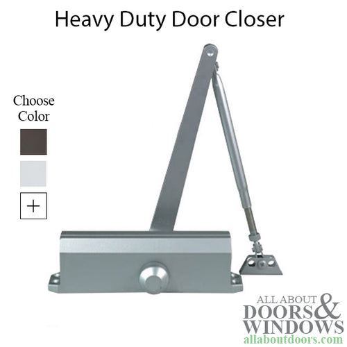 Heavy Duty Door Closer - Dual Valve - Adjustable #3-6, Choose Color - Heavy Duty Door Closer - Dual Valve - Adjustable #3-6, Choose Color