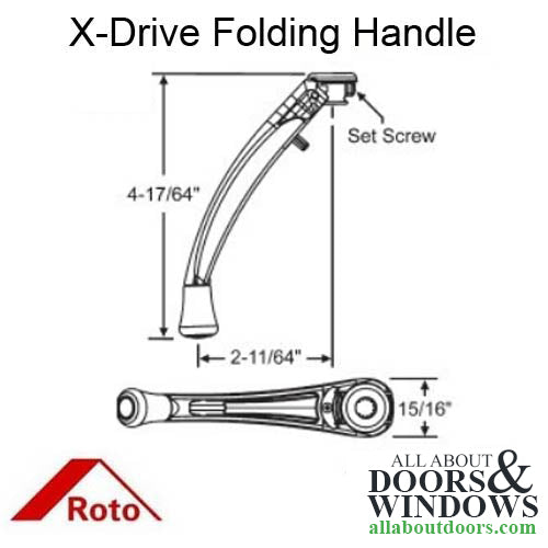 Roto XDrive Folding Handle - Choose Color - Roto XDrive Folding Handle - Choose Color