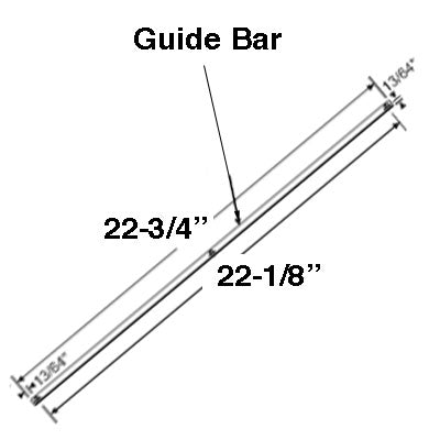 Guide Bar Replacement Track for Dual Arm Awning Window - 22-3/4 inch - Guide Bar Replacement Track for Dual Arm Awning Window - 22-3/4 inch