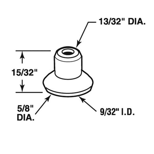 Pin Cap / Guide, 1/4 I.D., Nylon Replacement -  Each - Pin Cap / Guide, 1/4 I.D., Nylon Replacement -  Each