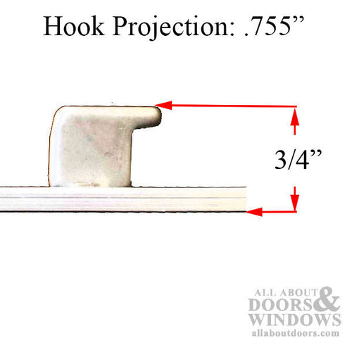 Sliding Door 3 Point Strike Bar, W5203-76S1 Radius Ends, .755 offset - Sliding Door 3 Point Strike Bar, W5203-76S1 Radius Ends, .755 offset