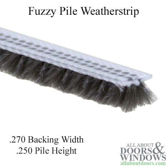 Weatherstrip .270" Backing x .250" Pile Height