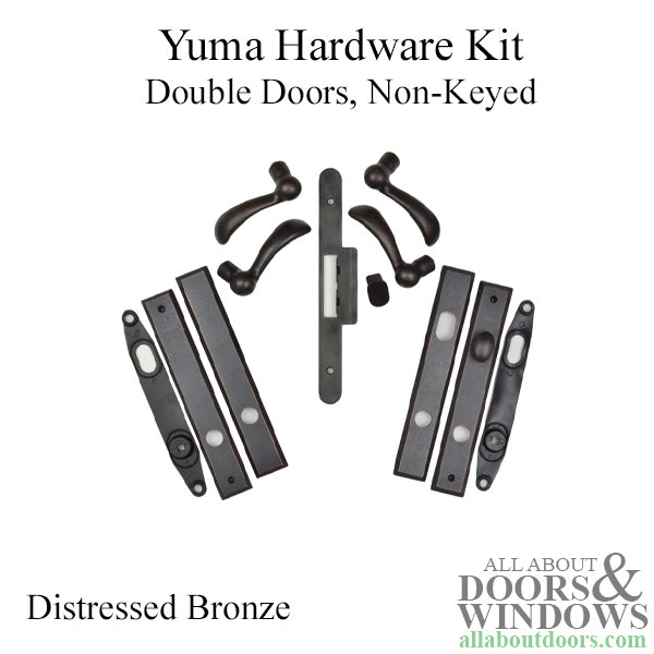 Andersen Yuma Double Door Hardware Kit - Non-Keyed - Distressed Bronze - Andersen Yuma Double Door Hardware Kit - Non-Keyed - Distressed Bronze