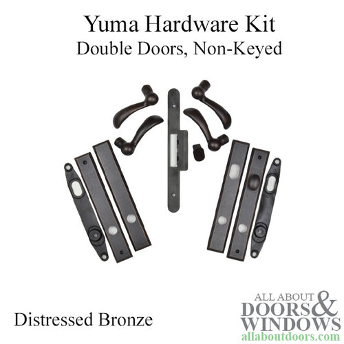 Andersen Yuma Double Door Hardware Kit - Non-Keyed - Distressed Bronze - Andersen Yuma Double Door Hardware Kit - Non-Keyed - Distressed Bronze