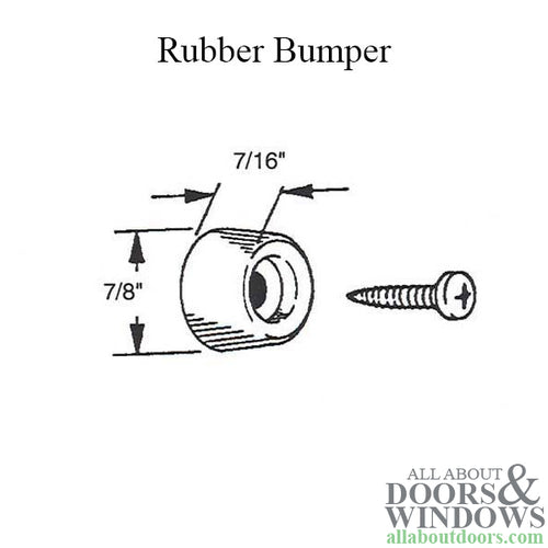 Acme 81 Closet Door Rubber Bumper 0.875 Inch Diameter - Acme 81 Closet Door Rubber Bumper 0.875 Inch Diameter
