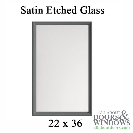 Therma-Tru 22 x 36 x  1-Lite  Surround With Satin Etch Privacy Glass