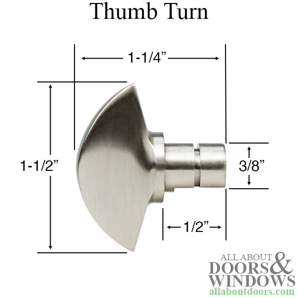 Thumb Turn Kit for Multipoint Lock Trim, Emtek  - Satin Nickel - Thumb Turn Kit for Multipoint Lock Trim, Emtek  - Satin Nickel