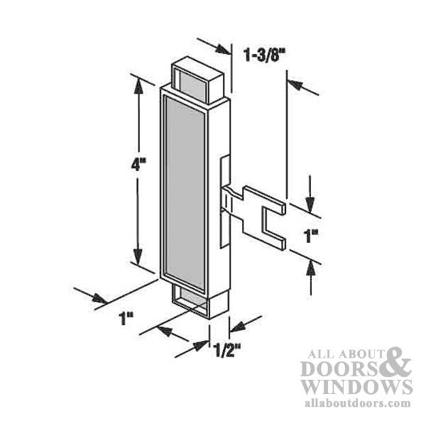 Plastic Slide Assembly, Sliding Patio Door, with Metal Forks - Plastic Slide Assembly, Sliding Patio Door, with Metal Forks