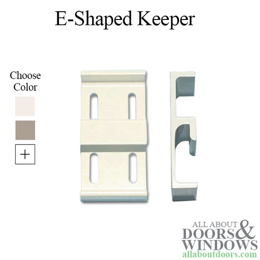 E-Shaped Keeper for Sliding Glass Door 1-1/2" Wide