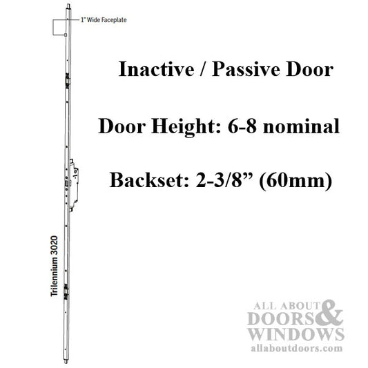 Trilennium 6-8 Inactive 3020 Passive Door Lock  - Bronze