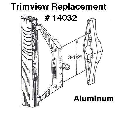 Trimview Inside  Latch w/ Pull  3-1/2  (Obsolete) - Trimview Inside  Latch w/ Pull  3-1/2  (Obsolete)