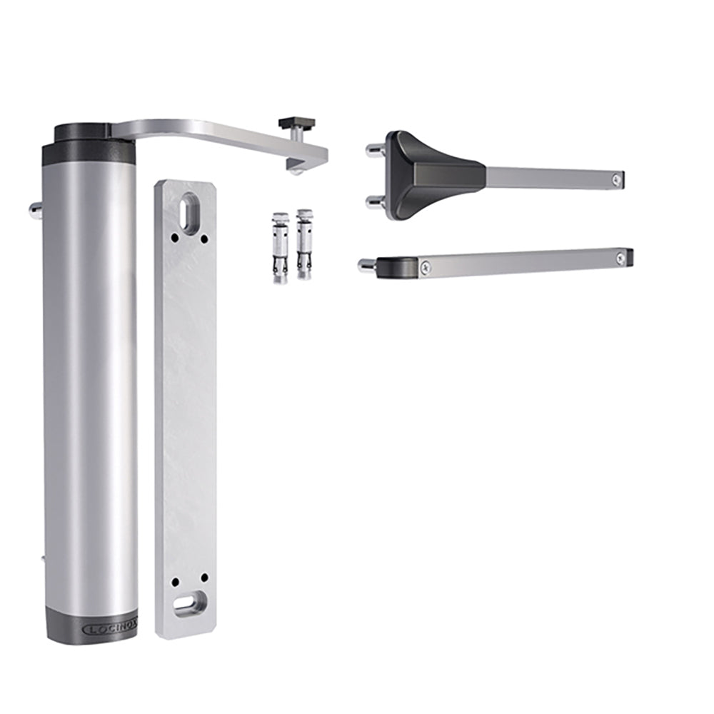 Locinox Wall-Mounted Verticlose-2 Hydraulic Gate Closer for Large Gates - Silver - Locinox Wall-Mounted Verticlose-2 Hydraulic Gate Closer for Large Gates - Silver