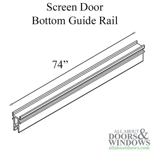 V552 BOTTOM GUIDE BAR - Standard Sliding Screen - 6 feet (74