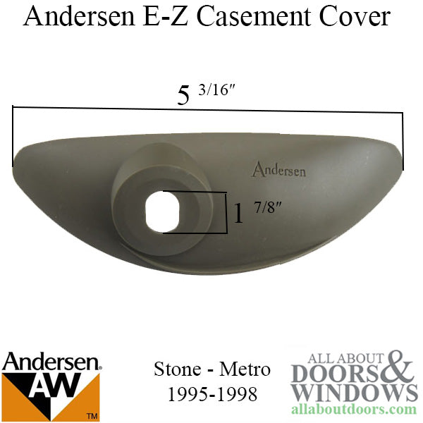 Andersen Enhanced Casement Window - Operator Cover - Metro Style - Stone - 1995 -1998. - Andersen Enhanced Casement Window - Operator Cover - Metro Style - Stone - 1995 -1998.