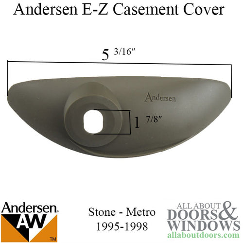 Andersen Enhanced Casement Window - Operator Cover - Metro Style - Stone - 1995 -1998. - Andersen Enhanced Casement Window - Operator Cover - Metro Style - Stone - 1995 -1998.