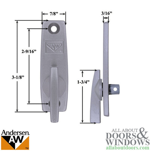 Anderson Inside Patio Door Latch - Stone - Anderson Inside Patio Door Latch - Stone