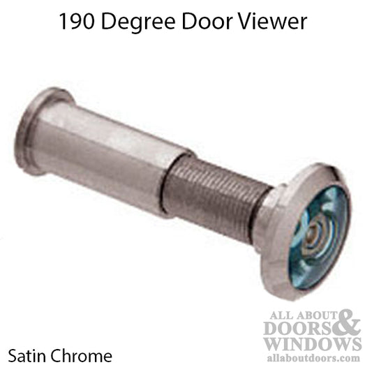 Door Viewer - 190å¡ Degree - Glass Lens - Brushed/Satin Chrome