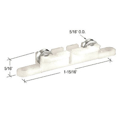 Roller Assembly (Flat) - Sliding Windows, Nylon / Steel - Roller Assembly (Flat) - Sliding Windows, Nylon / Steel