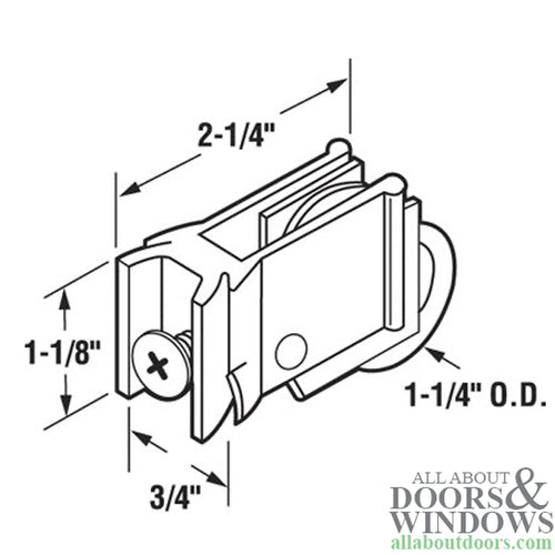 Sliding Door Roller With Adjustable Aluminum Open back Housing 1.25 Inch Steel Wheel - Sliding Door Roller With Adjustable Aluminum Open back Housing 1.25 Inch Steel Wheel