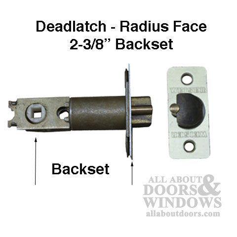 Weiser Deadlatch 2-3/8  Fixed Backset  Radius Face  Entry Doos