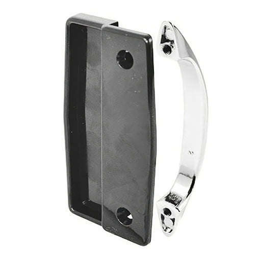 Non-Handed Pull for Sliding Screen Door - Black & Chrome - Non-Handed Pull for Sliding Screen Door - Black & Chrome