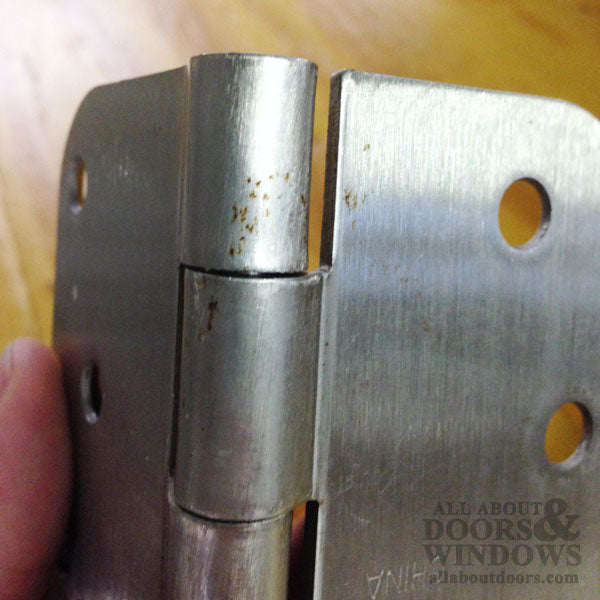 4 x 4 inch, 5/8 Radius Corners, Residential, Steel, Pair, Brushed Satin Nickel - 4 x 4 inch, 5/8 Radius Corners, Residential, Steel, Pair, Brushed Satin Nickel