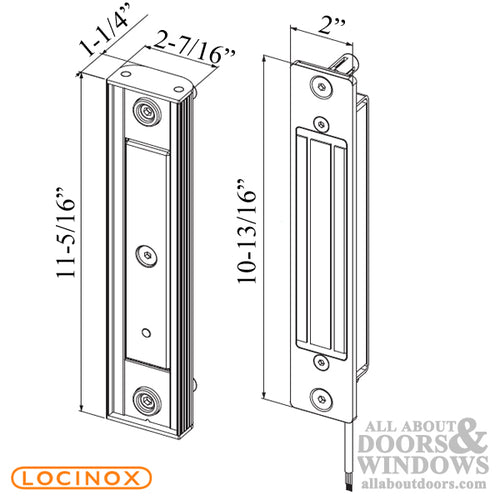 Integrated Locinox Magnet Lock for Sliding Gates - Choose Color - Integrated Locinox Magnet Lock for Sliding Gates - Choose Color