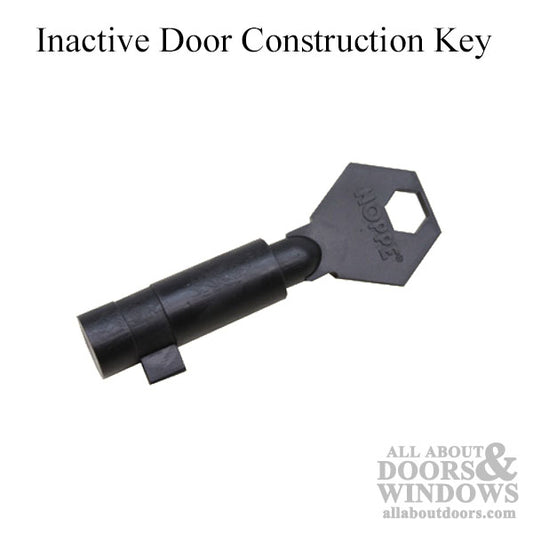 Inactive Door Construction Key Black
