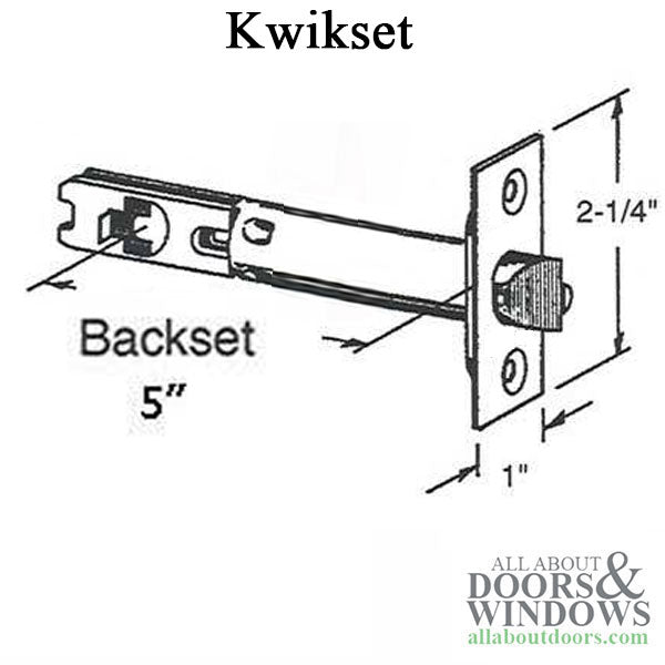 Deadlatch 5 inch backset, Kwikset - Deadlatch 5 inch backset, Kwikset