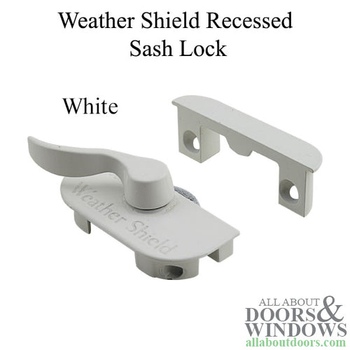 Weather Shield Logo Recessed w/ Flange window sash lock,  Left Hand - Weather Shield Logo Recessed w/ Flange window sash lock,  Left Hand