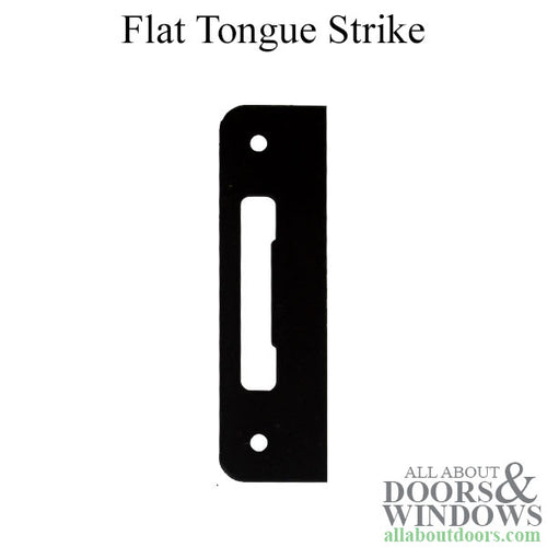 Strike Plate, PT0002N, Flat Tongue 1.30 x 4.57 -  Matte Black - Strike Plate, PT0002N, Flat Tongue 1.30 x 4.57 -  Matte Black