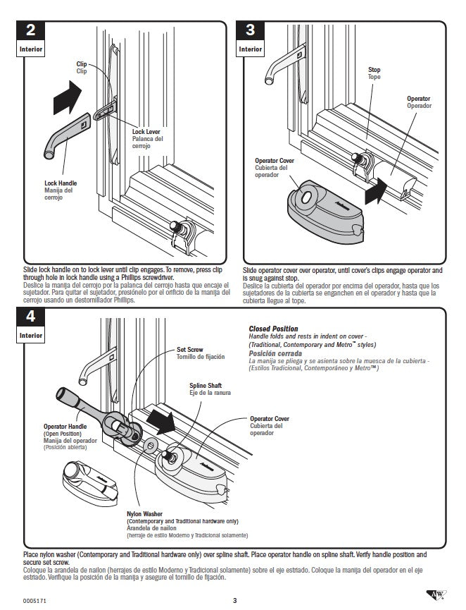 Perma-Shield Casement Awning Folding Hardware Pack in White - Perma-Shield Casement Awning Folding Hardware Pack in White