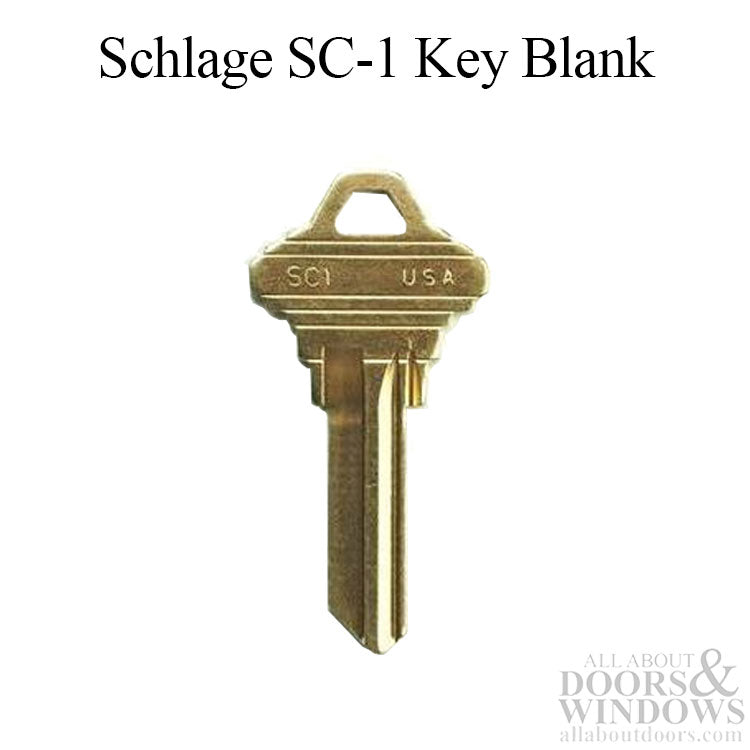 Key Blank, 5 pin Schlage, SC1 - Key Blank, 5 pin Schlage, SC1