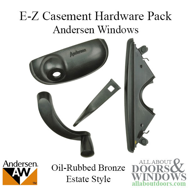 Andersen Window Hardware Pack, EZ Casement, Estate Style - Oil Rubbed Bronze - Andersen Window Hardware Pack, EZ Casement, Estate Style - Oil Rubbed Bronze