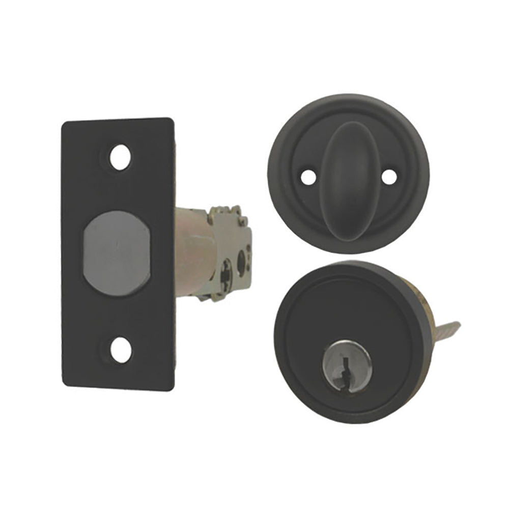 Generic Auxiliary Deadbolt - Single Cylinder in Black - Generic Auxiliary Deadbolt - Single Cylinder in Black