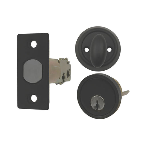 Generic Auxiliary Deadbolt - Single Cylinder in Black - Generic Auxiliary Deadbolt - Single Cylinder in Black