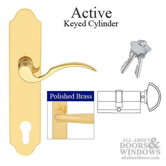 Munchen M112PL / 3965N Active Multipoint Handleset – Resista Brass