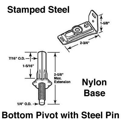 Bi Fold Closet Door Pivot Bracket and Pin - Bi Fold Closet Door Pivot Bracket and Pin