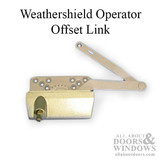 Weathershield  Operator, Offset Link, Split Arm, LH Gold