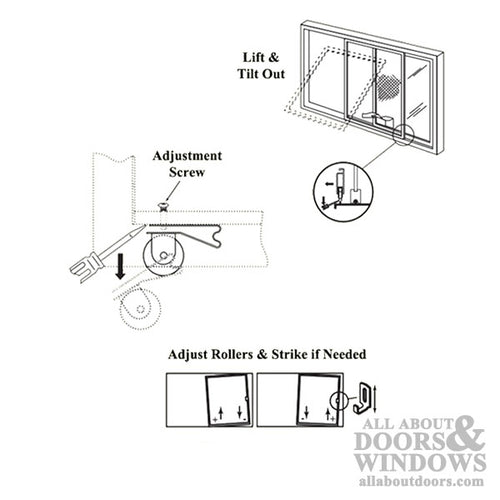 V Spring Tension Roller Assembly with 1 Inch Steel Wheel for Sliding Screen Door - V Spring Tension Roller Assembly with 1 Inch Steel Wheel for Sliding Screen Door