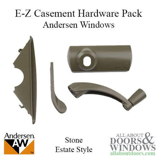 Andersen Casement Window Handle Hardware Pack With Lock and Cover - Andersen Casement Window Handle Hardware Pack With Lock and Cover